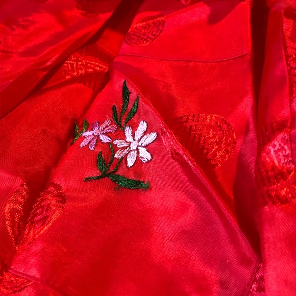 Elegant Red Women's Robe - Picture 2 of 5